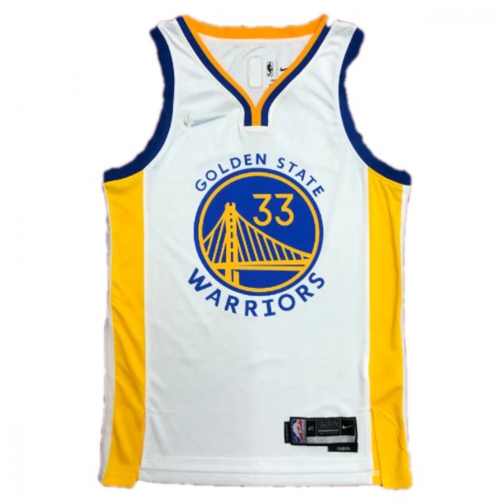 Men's Golden State Warriors James Wiseman #33 White 2021/22 Swingman Jersey - Association Edition-Pro Kit Vault | Brand New 26/27 Sports Jerseys